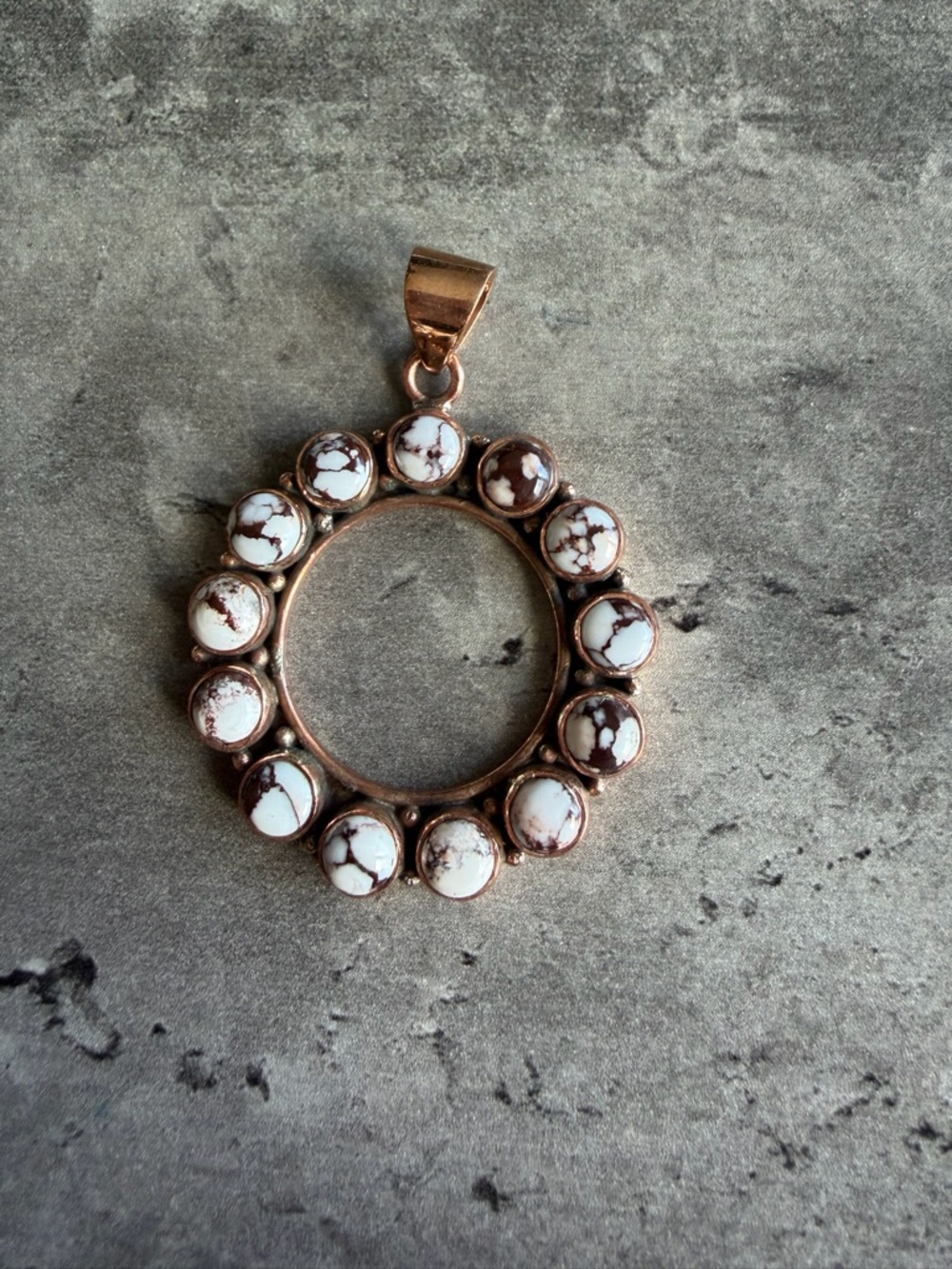 Wild Horse Turquoise Copper Pendant
